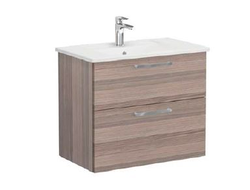 Модуль с квадратной раковиной, Vitra Root, 80 см, 2 ящика, кордоба, 68288