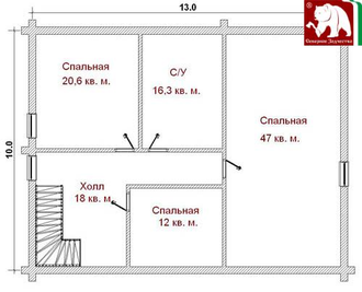 Проект 3-75, 287 кв.м., 15*16