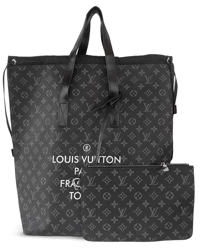 (АРТИКУЛ: 9291/1 ) СУМКА ЖЕНСКАЯ, БОЛЬШАЯ (XXL) , КАНВАС, ЧЕРНАЯ С СЕРЫМ РИСУНКОМ, С КОСМЕТИЧКОЙ