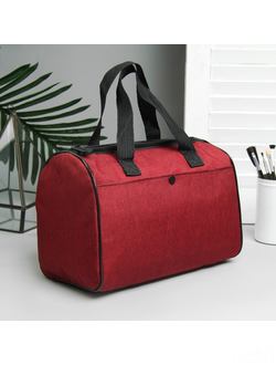 Косметичка-сумочка, отдел на молнии, 2 наружных кармана, ручки, цвет бордовый