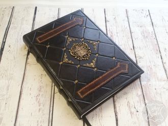 подарок руководителю, ежедневник с гербом, блокнот ручной работы, ежедневник купить, винтажный