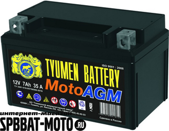 Аккумулятор TYUMEN BATTERY 6MTС-7 AGM 7Ач ток 95А (EN) ДхШхВ 150х85х94мм YTX7A-BS