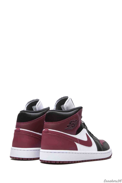Nike Air Jordan 1 Mid SE Black Dark Beetroot Женские (36-40)