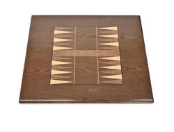 Oak Veneer with Custom Stain and Custom Printed Backgammon Gameboard