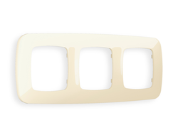 Рамка 3-я Бежевый глянец, коллекция ECTA - Ambrella Volt - OMEGA