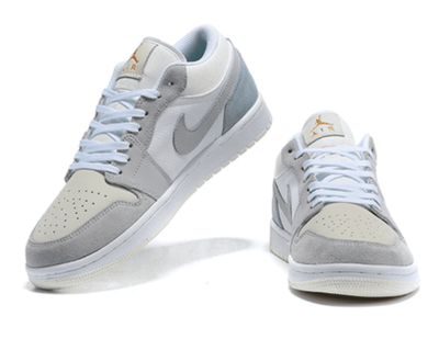 Nike Air Jordan Retro 1 Low 'Paris' (Серые с белым) сзади