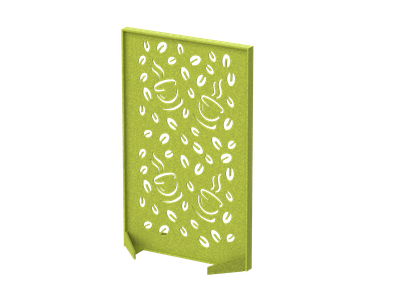 Перегородка прямоугольная с декором "Кофе"