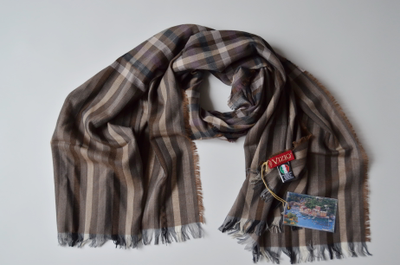 Платок из шерсти Vizio Италия 6214 ореховый фото