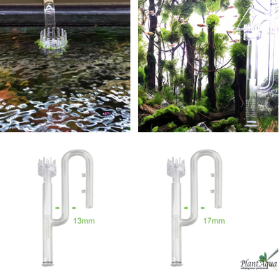 Вход Lily Pipe 17 мм из стекла со скиммером