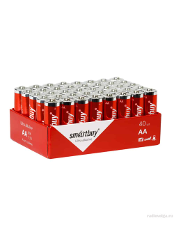 Батарейка алкалиновая Smartbuy LR6/40 bulk (40/720) (SBBA-2A40S)