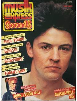 Musikexpress Sounds Magazine February 1984 Paul Young, Иностранные музыкальные журналы, Intpressshop