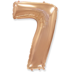Воздушный шар фольгированный "ЦИФРА 7. РОЗОВОЕ ЗОЛОТО"