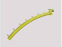 G-U216 Кронштейн дугообразный на овал трубу 7 штырьков золото