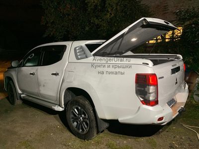 Композитный силовой задний бампер c квадратом АВС-дизайн на Mitsubishi L200 2015+ от AvengerUral.ru