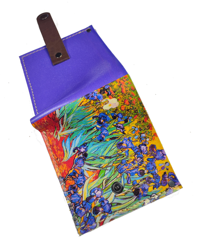 Портмоне-бифолд с принтом "Ирисы"