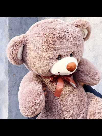 Большой плюшевый медведь 135 см кофейный Феликс