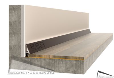 ПЛИНТУС CORNER 570 PRO DESIGN - коньяк анодированный