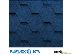 Гибкая черепица Руфлекс Сота (Ruflex Sota), цвет: синий