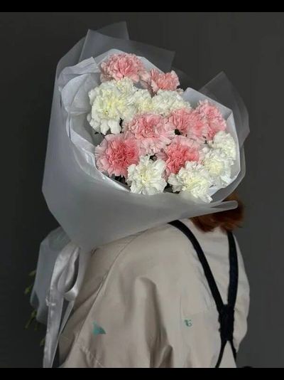 Букет из 15 диантусов: розовый микс