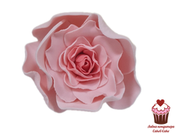 Цветы сахарные Роза одиночная розовая