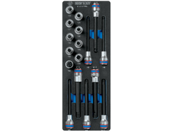 Набор насадок Hex, Torx и Spline, ложемент, 17 предметов KING TONY 9-4147PRV