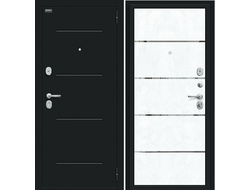 Дверь Входная  "Лайн"  Snow Art IMP-6/Букле черное