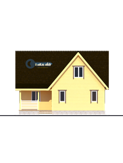 Д-14 ДАЧНЫЙ ДОМ ИЗ БРУСА:ГАБАРИТНЫЕ РАЗМЕРЫ: (7.6Х9М), ОБЩАЯ ПЛОЩАДЬ: 111.6М²