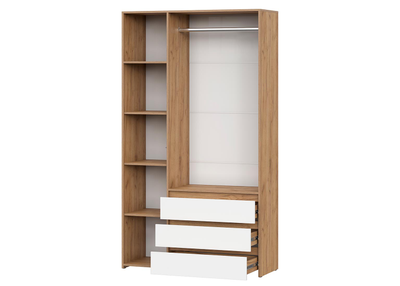 Некст Шкаф 3-створчатый Дуб Золотой / Белая шагрень