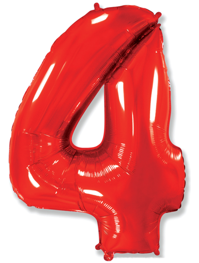 Фольгированная цифра-Красная