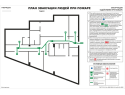 План эвакуации при пожаре по ГОСТ Р 12.2.143-2009