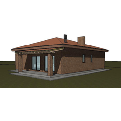 Одноэтажный дом с тремя спальнями 105м² (S86)