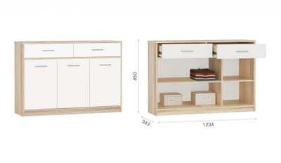 Комод Стелс 3д 2ящ