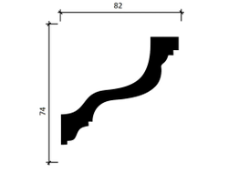 Потолочный плинтус DECOR-DIZAYN DD30, из дюрополимера, под покраску, ударопрочный, 2 метра