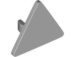 Road Sign 2 x 2 Triangle with Open O Clip, Light Bluish Gray (65676 / 6317545)