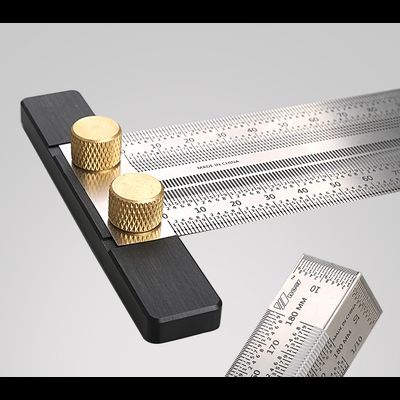 Разметочная угловая линейка 180 мм. высокой точности