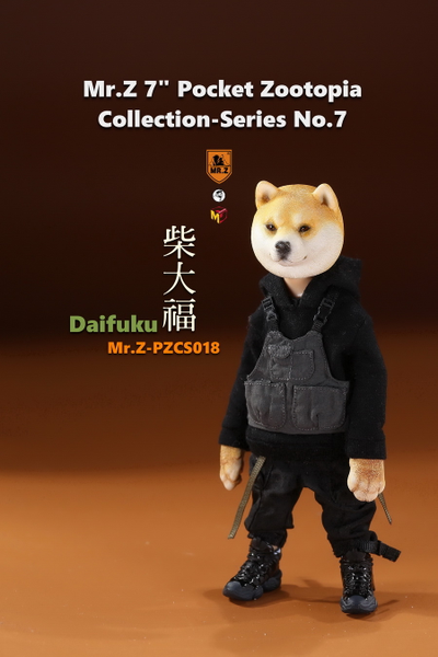 Сиба-ину - Коллекционная ФИГУРКА 1/6 Mr.Z 7" Pocket Zootopia Collection-Series No.7 Shiba Inu Daifuku (PZCS018) - Mr.Z