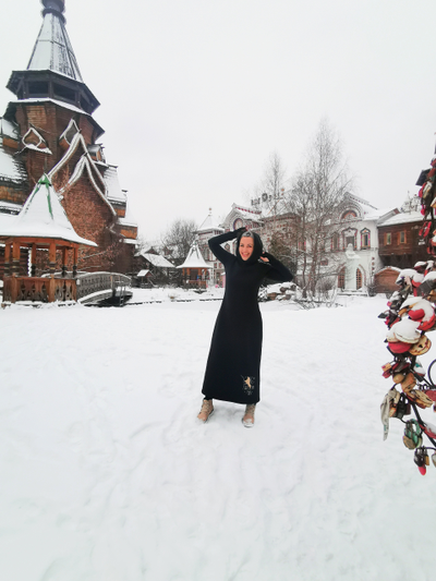 Платье спортивное с капюшоном "Мезенские мотивы"