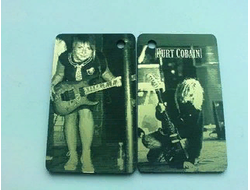 Брелок "Kurt Cobain" Ваше фото, двухсторонний