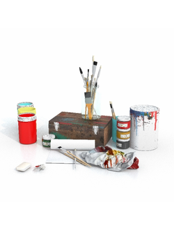 канцтовары Краски и кисточки 3