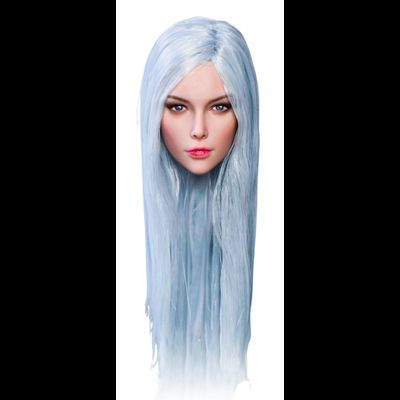 Женская голова (скульпт) с длинными волосами (серебро) 1/6 scale  (YMT050А) - YMTOYS