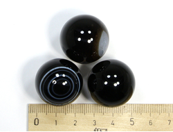Шар Агат черный в ассортименте, Ботсвана (25 мм, 20 г) №20171