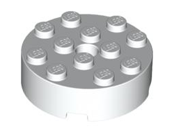 Brick, Round 4 x 4 with Hole, White (87081 / 4558956)