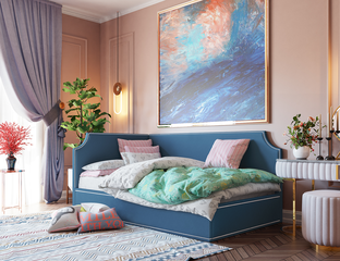 Угловая кровать, тахта, софа, подростковая MyCloud Брайтон, с подъемным ...