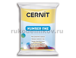 полимерная глина Cernit Number One, цвет-yellow 700 (желтый), вес-56 грамм