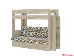 Двухярусная кровать КАРАМЕЛЬ-75 сонома/escada ochra
