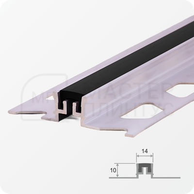 Алюминиевый компенсационный профиль ПО-114 10х2700мм. Черный