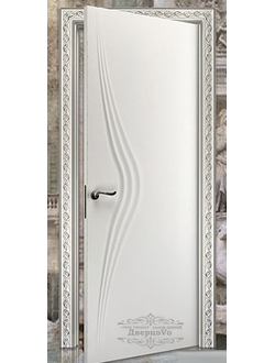 PORTE RICHI (Беларусь). АРБАТ, МОДЕЛЬ ЛЧ12 (Л11), ЭМАЛЬ БЕЛАЯ. ПОЛОТНО ГЛУХОЕ с 3D ФРЕЗЕРОВКОЙ