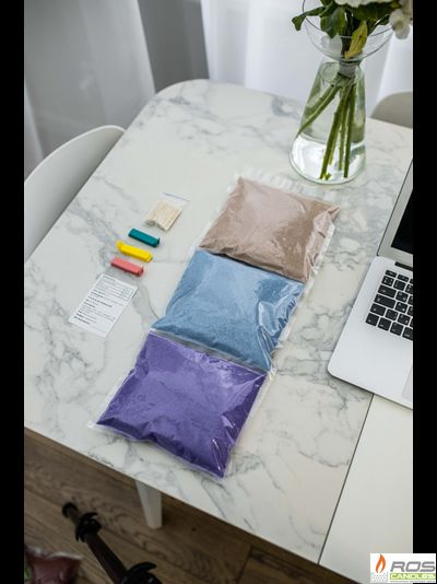 Набор цветных свечей: фиолетовые &quot;Фиолетовый&quot; - 1кг; синие &quot;Синий&quot; - 1кг; бежевые &quot;Бежевый&quot; - 1кг