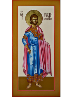 Гордий (Горгий) Египетский, святой святой мученик. Рукописная мерная икона.