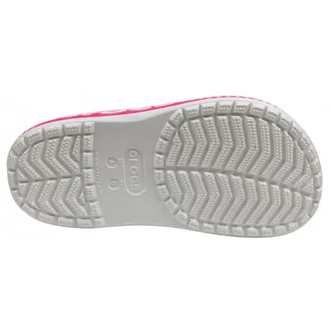 CROCS BAYABAND CLOG LOGO MOTION PINK СВЕТЛО-СЕРЫЕ